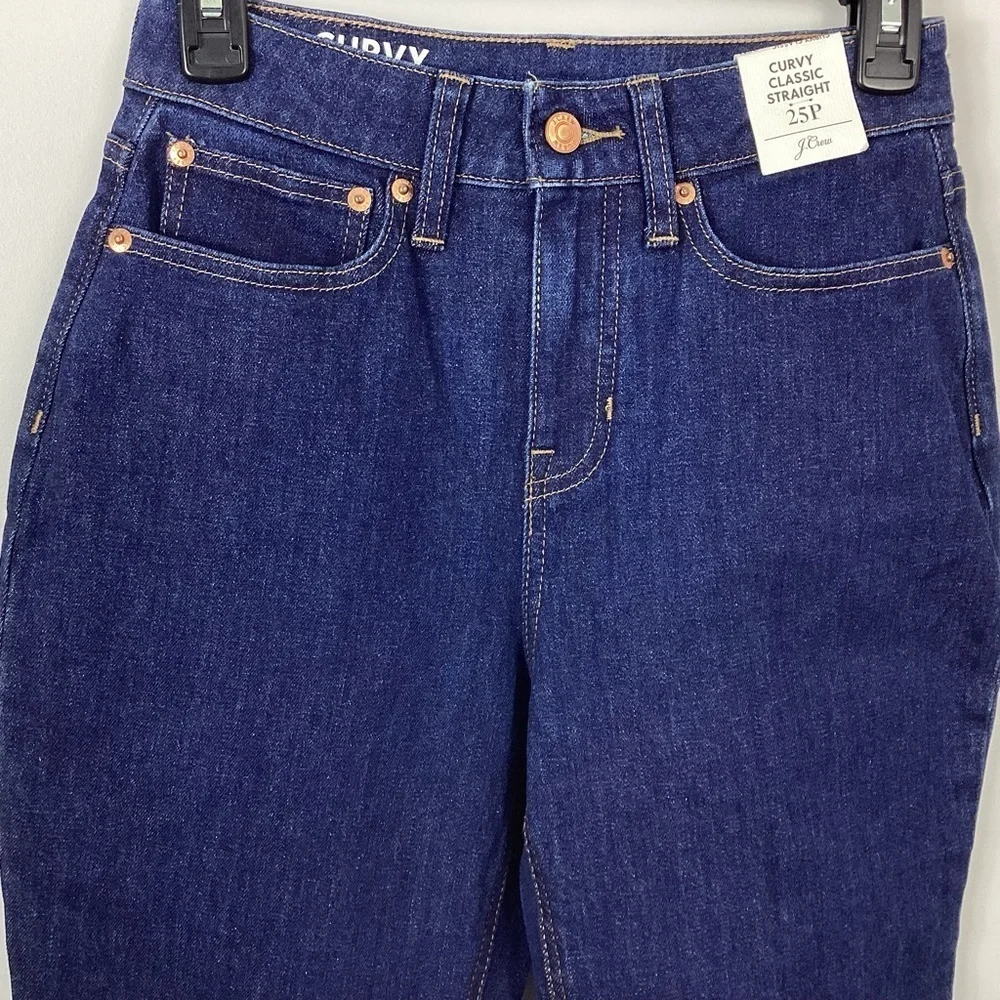 J. Crew Curvy Straight Petite Jeans Size 25P NWT